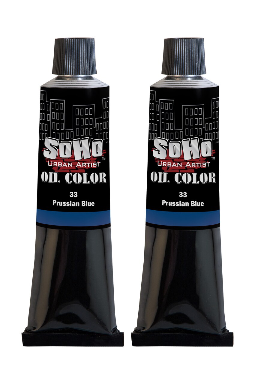 SoHo Urban Artist Oil Paint - 2 Pack, Prussian Blue 2 Pack - 170 ml Tube - Best Valued Oil Colors for Painting with Excellent Pigment Load